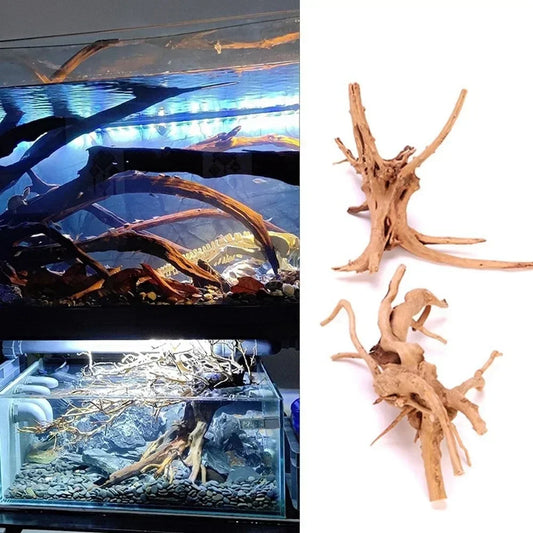 Fish Tank Decoration Natural Wooden Small Habitat Roots Driftwood Scenery Decorative Ornaments Aquarium Landscape Tree Roots