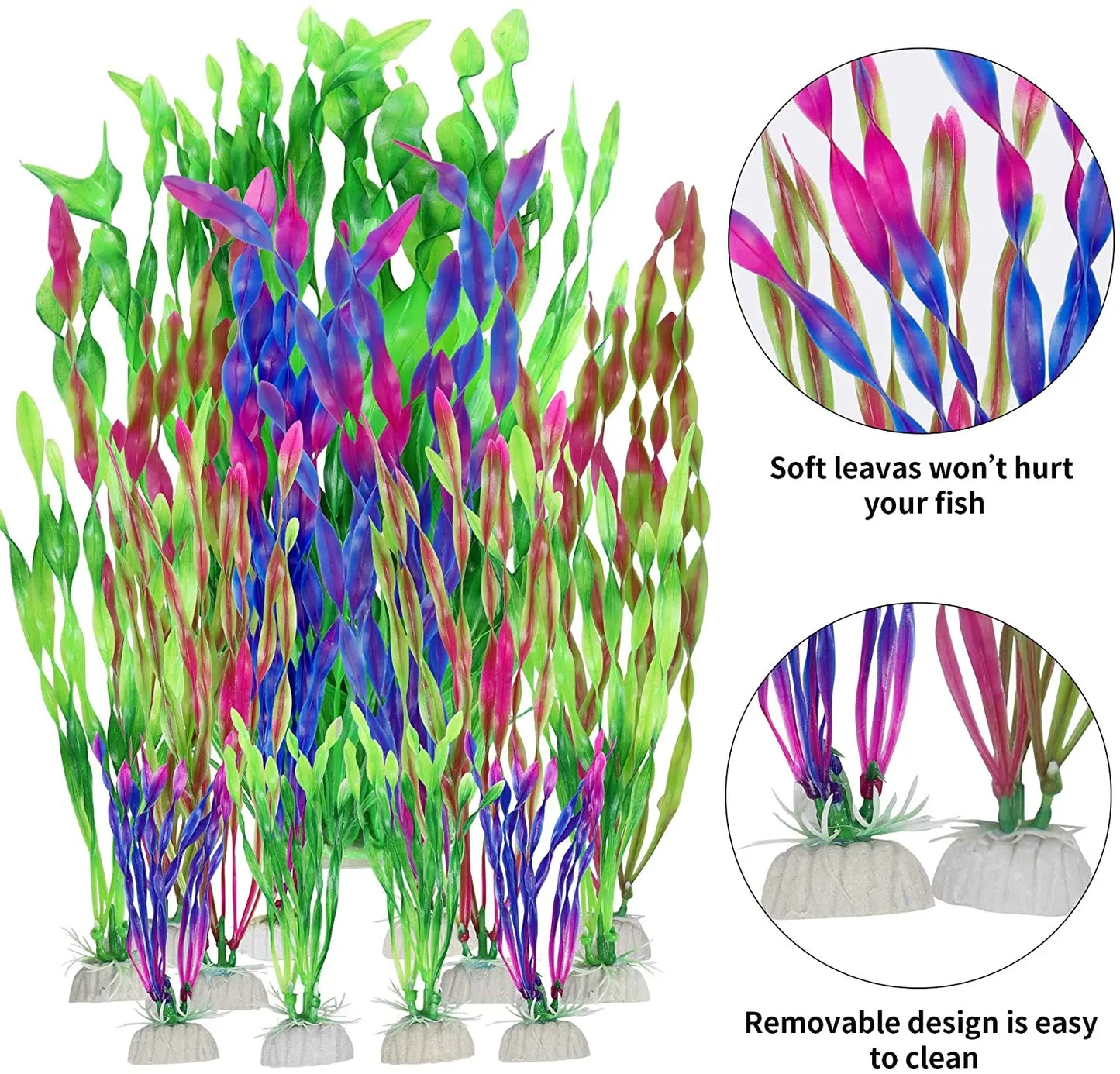 5/10pcs Plastic Aquarium Plants Fish Tank Decorations Artificial Seaweed Water grass Underwater Plants For Aquarium accessories