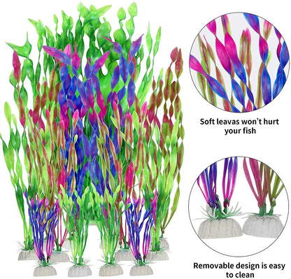 5/10pcs Plastic Aquarium Plants Fish Tank Decorations Artificial Seaweed Water grass Underwater Plants For Aquarium accessories